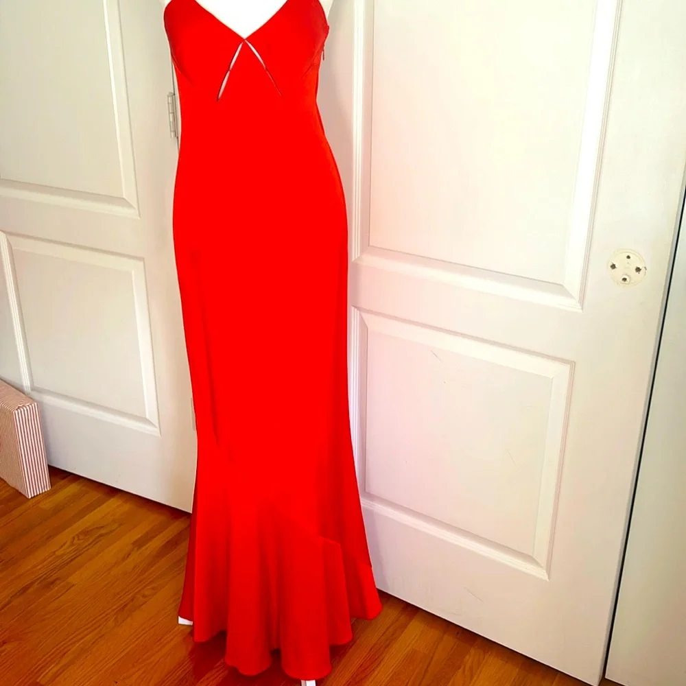 Galvan satin cutout gown - worn once - Picture 1 of 5